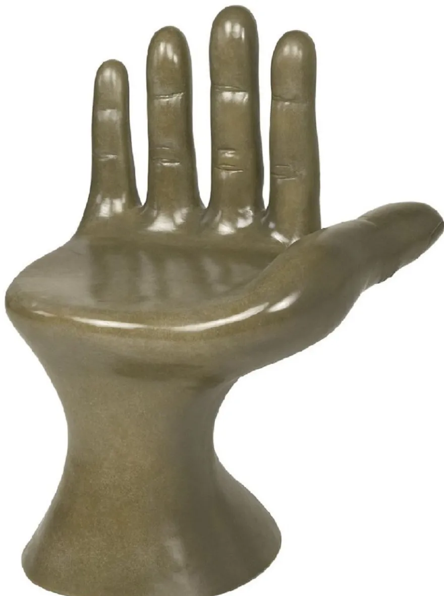 Casa Padrino Luxus Designer Stuhl Hand Moosgrün 60 x 50 x H. 89 cm - Fiberglas Stuhl - Luxus Möbel - Designer Möbel - Fiberglas Möbel