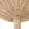 Casa Padrino Luxus Designer Stehleuchte Naturfarben Ø 60 x H. 225 cm - Runde Rattan Stehlampe - Wohnzimmer Stehleuchte - Luxus Leuchten - Luxus Stehleuchten