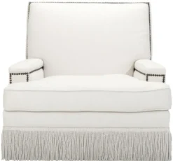 Casa Padrino Luxus Designer Sessel Weiß 90 x 102 x H. 90 cm - Wohnzimmer Möbel