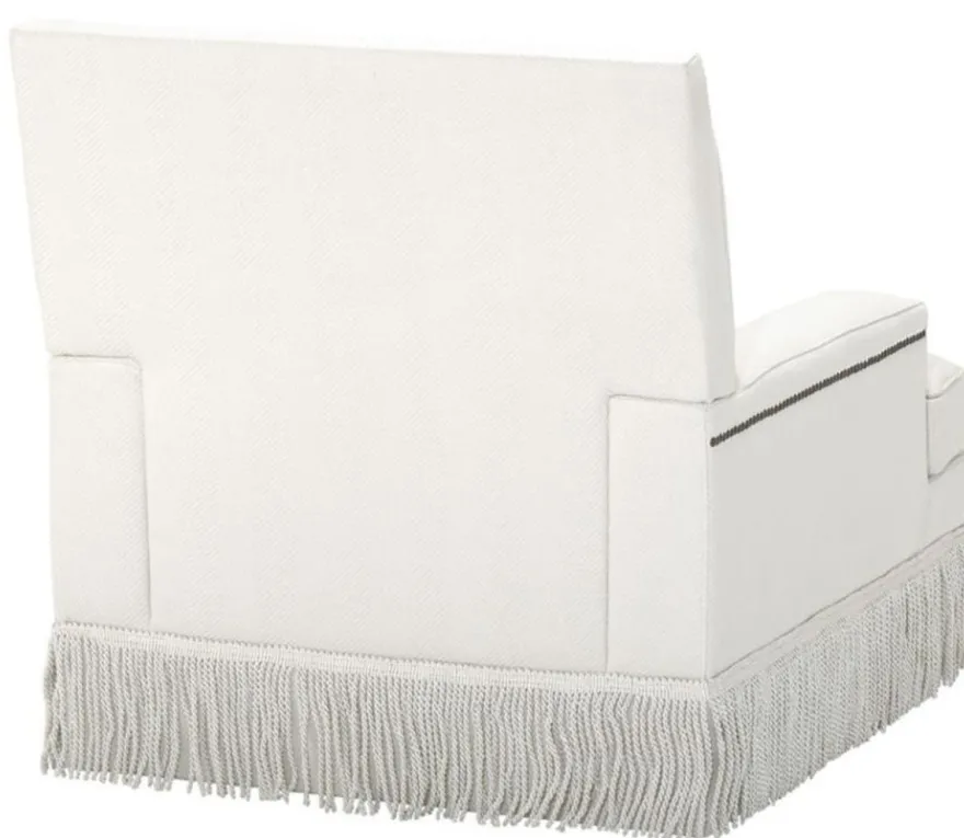 Casa Padrino Luxus Designer Sessel Weiß 90 x 102 x H. 90 cm - Wohnzimmer Möbel