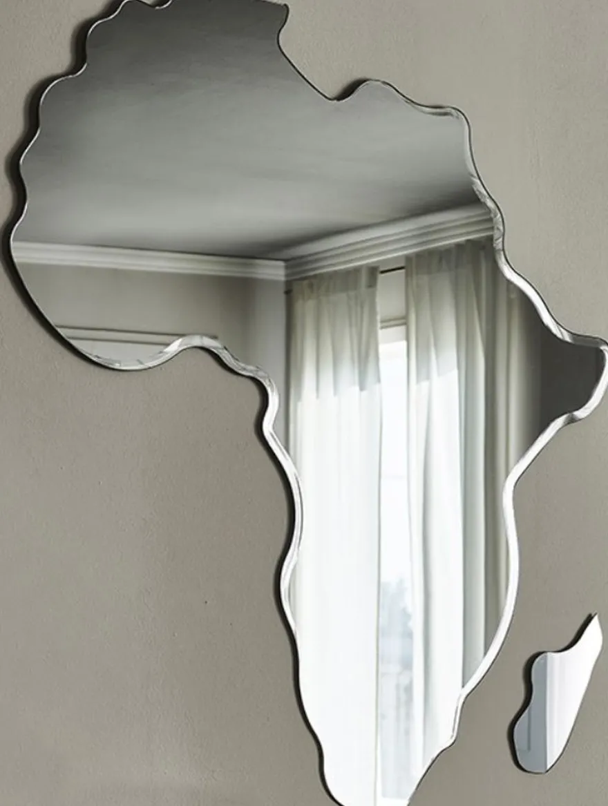 Casa Padrino Luxus Designer Spiegel 163 x H. 190 cm - Edler Wandspiegel im Afrika Design - Luxus Qualität - Made in Italy