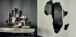 Casa Padrino Luxus Designer Spiegel 163 x H. 190 cm - Edler Wandspiegel im Afrika Design - Luxus Qualität - Made in Italy