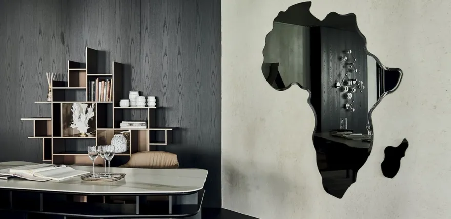 Casa Padrino Luxus Designer Spiegel 163 x H. 190 cm - Edler Wandspiegel im Afrika Design - Luxus Qualität - Made in Italy