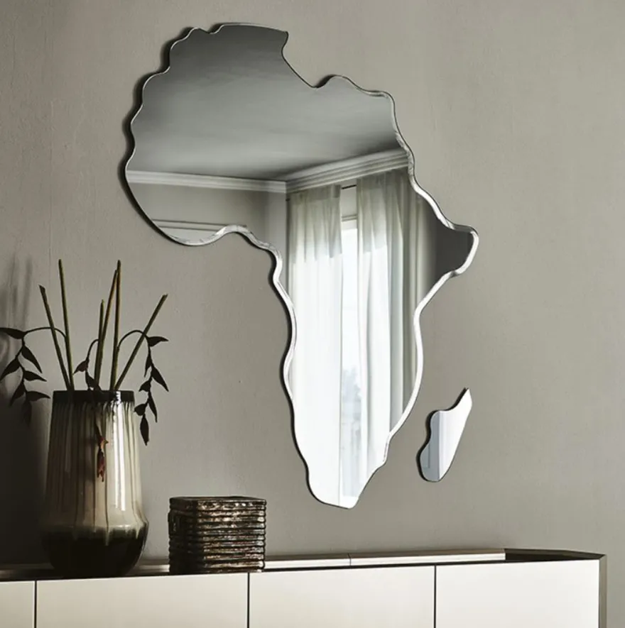 Casa Padrino Luxus Designer Spiegel 163 x H. 190 cm - Edler Wandspiegel im Afrika Design - Luxus Qualität - Made in Italy