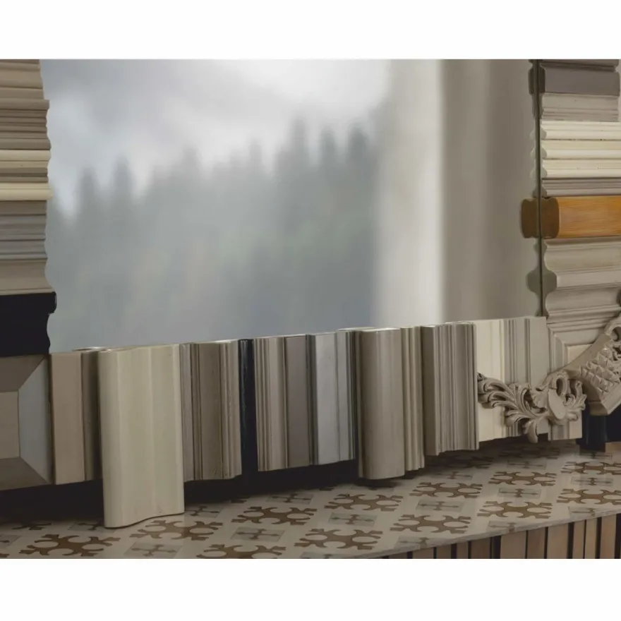 Casa Padrino Luxus Designer Spiegel Bunt 135 cm - Luxus Designer Möbel