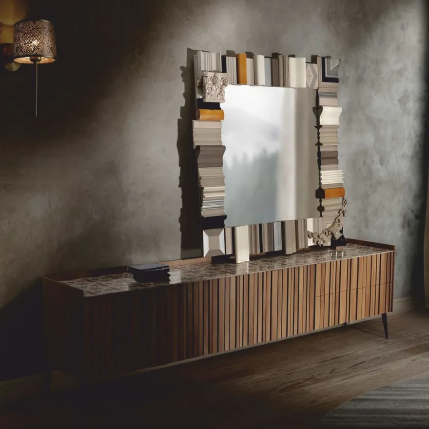 Casa Padrino Luxus Designer Spiegel Bunt 135 cm - Luxus Designer Möbel