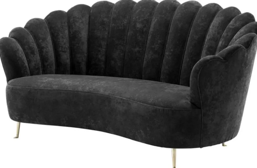 Casa Padrino Luxus Designer Sofa Schwarz - Limited Edition