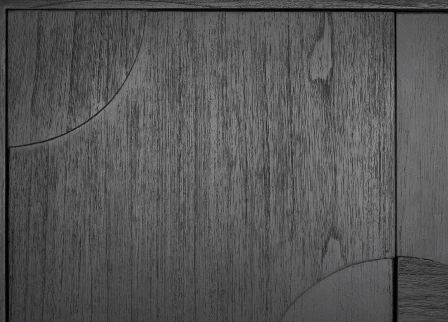 Casa Padrino Luxus Designer Schrank Schwarz 130 x 45 x H. 190 cm - Massivholz Regalschrank mit 3 Türen - Schlafzimmer Schrank - Wohnzimmer Schrank - Büro Schrank - Luxus Möbel