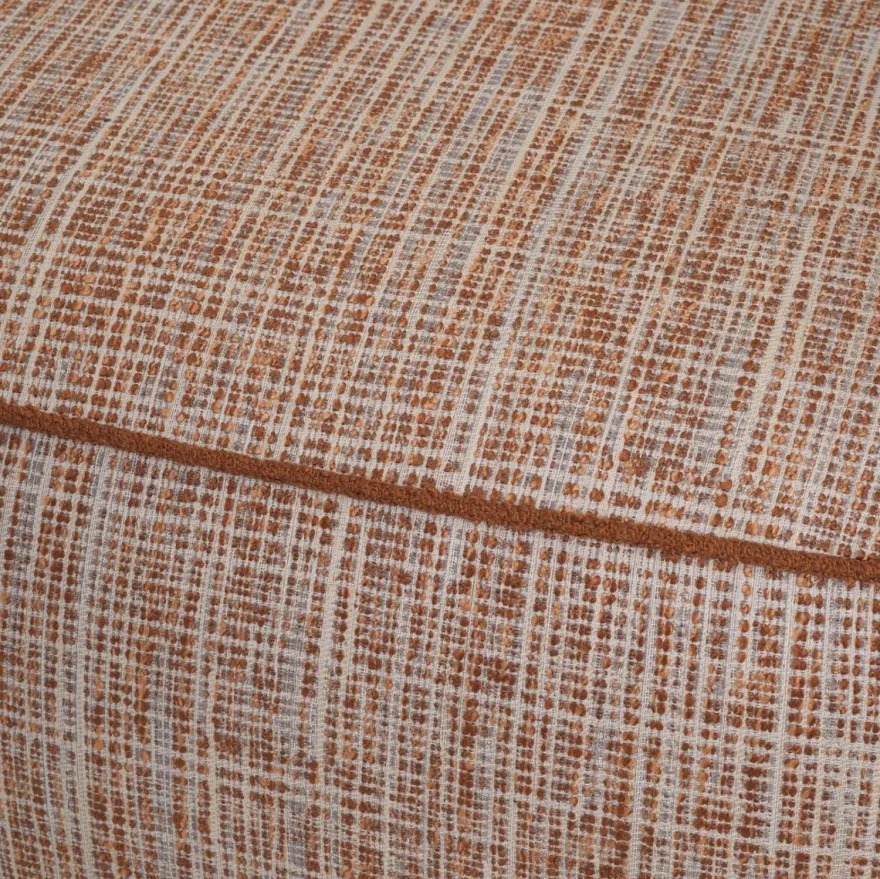 Casa Padrino Luxus Designer Sessel Linke Seite Creme / Orange / Schwarz 90 x 85 x H. 82 cm - Wohnzimmer Sessel - Hotel Sessel - Wohnzimmer Möbel - Luxus Möbel - Wohnzimmer Einrichtung