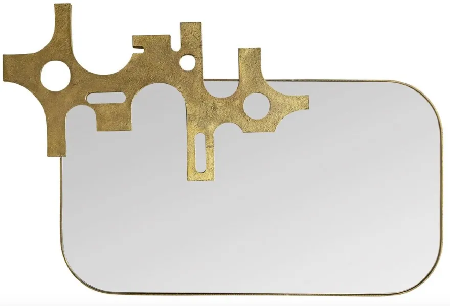 Casa Padrino Luxus Designer Spiegel Bronze - Gold Optik 81 x 54 cm - Art Design