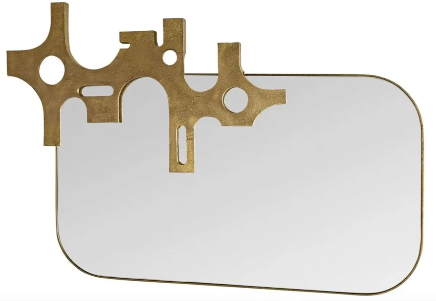 Casa Padrino Luxus Designer Spiegel Bronze - Gold Optik 81 x 54 cm - Art Design