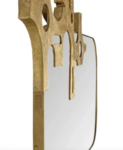 Casa Padrino Luxus Designer Spiegel Bronze - Gold Optik 81 x 54 cm - Art Design