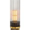 Casa Padrino Luxus Designer Tischlampe Schwarz / Messing - Hotel Kollektion