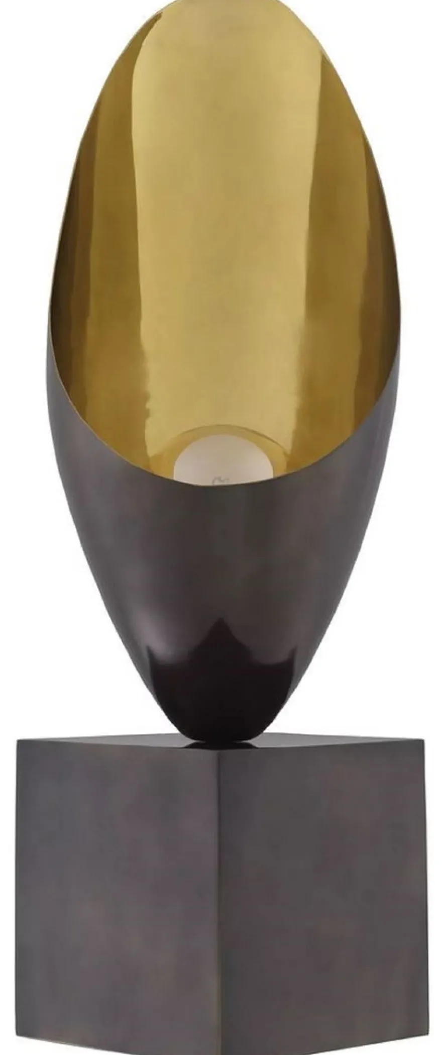 Casa Padrino Luxus Designer Tischleuchte Rotguss / Gold / Schwarz 30 x H. 70,5 cm - Elegante Schreibtischleuchte mit Granitsockel - Luxus Leuchten - Luxus Möbel - Luxus Interior