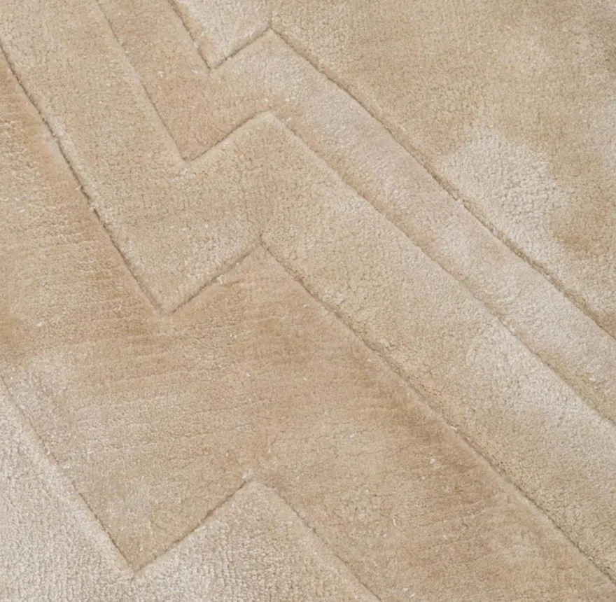 Casa Padrino Luxus Designer Teppich Beige Durchmesser 280 cm - Limited Edition