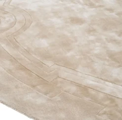 Casa Padrino Luxus Designer Teppich Beige Durchmesser 280 cm - Limited Edition
