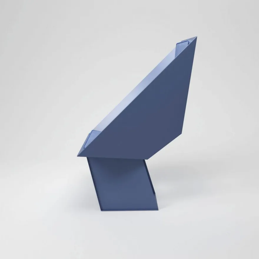 Casa Padrino Luxus Designer Wohnzimmer & Hotel Metall Sessel Blau - Made in Italy