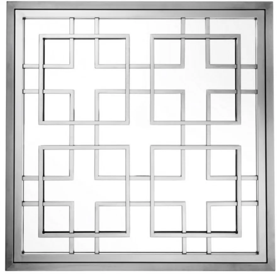 Casa Padrino Luxus Designer Wandspiegel in Black Nickel Finish 100 x 100 cm