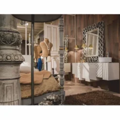 Casa Padrino Luxus Designer Waschbecken Hängeschrank Hochglanz Weiß 170 cm