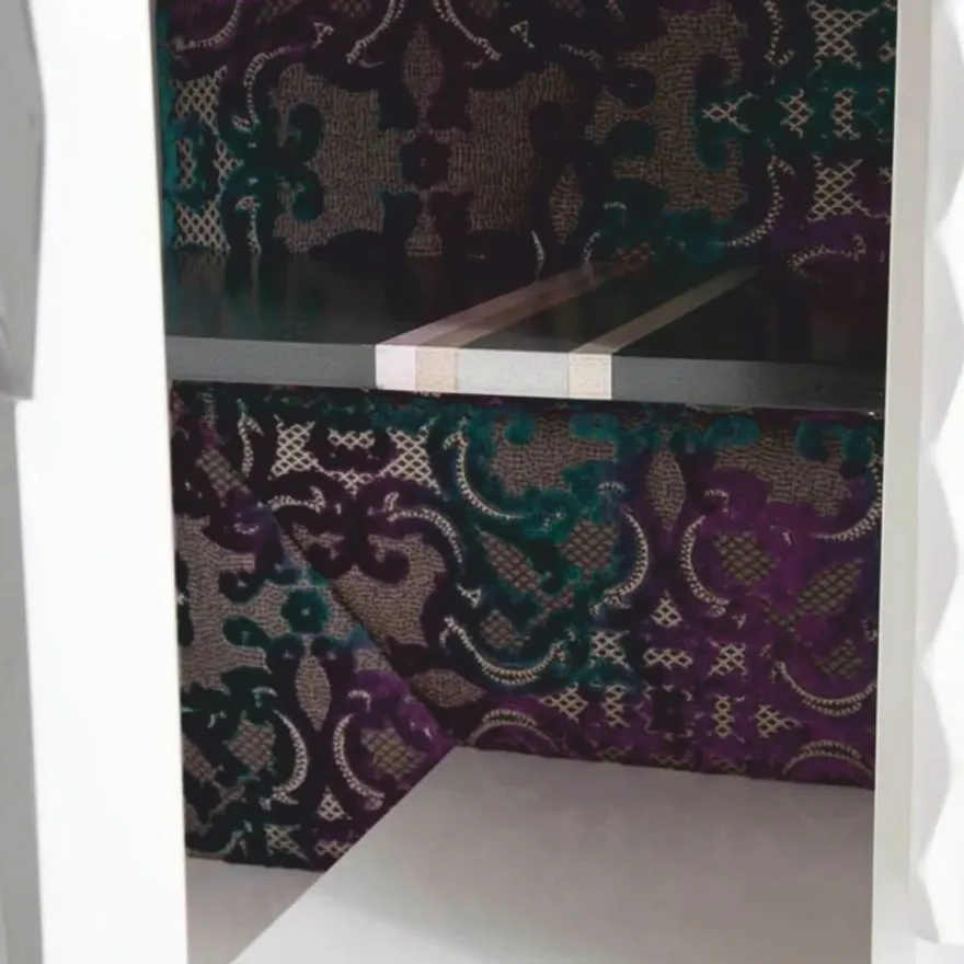 Casa Padrino Luxus Designer Waschbecken Hängeschrank Hochglanz Weiß 170 cm
