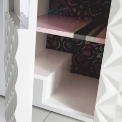 Casa Padrino Luxus Designer Waschbecken Hängeschrank Hochglanz Weiß 170 cm