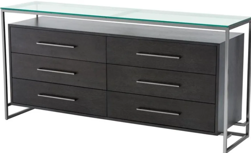 Casa Padrino Luxus Designer Wohnzimmerschrank 180 x 45 x H. 86 cm - Hotel Kollektion