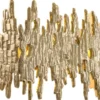 Casa Padrino Luxus Designer Wandleuchte Gold 41,5 x 10,5 x H. 27 cm - Wohnzimmer Wandleuchte - Hotel Wandleuchte - Restaurant Wandleuchte - Luxus Leuchten - Luxus Interior