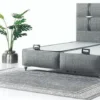 Casa Padrino Luxus Doppelbett Grau - Modernes Massivholz Bett - Moderne Schlafzimmer & Hotel Möbel - Luxus Kollektion