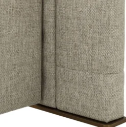 Casa Padrino Luxus Doppelbett Rahmen mit Kopfteil Naturfarben / Messing / Anthrazitgrau 224 x 224 x H. 145,5 cm - Schlafzimmer Möbel - Hotel Möbel - Luxus Qualität
