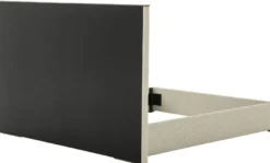 Casa Padrino Luxus Doppelbett Rahmen mit Kopfteil Naturfarben / Messing / Anthrazitgrau 224 x 224 x H. 145,5 cm - Schlafzimmer Möbel - Hotel Möbel - Luxus Qualität