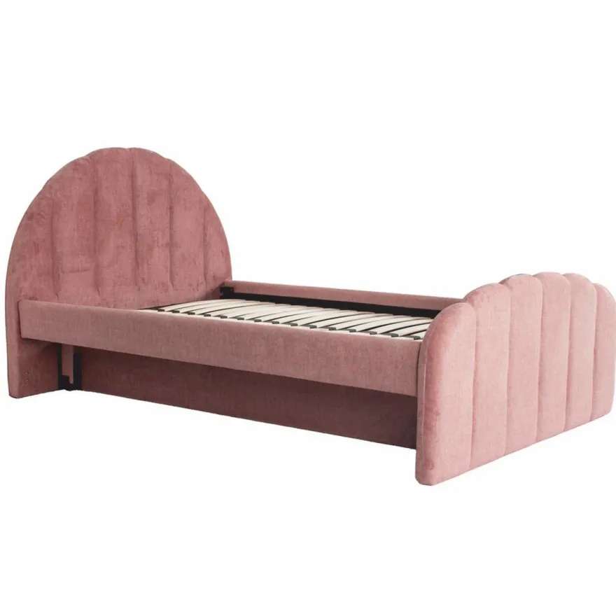 Casa Padrino Luxus Doppelbett Rosa 120 x 200 cm - Schlafzimmer Möbel