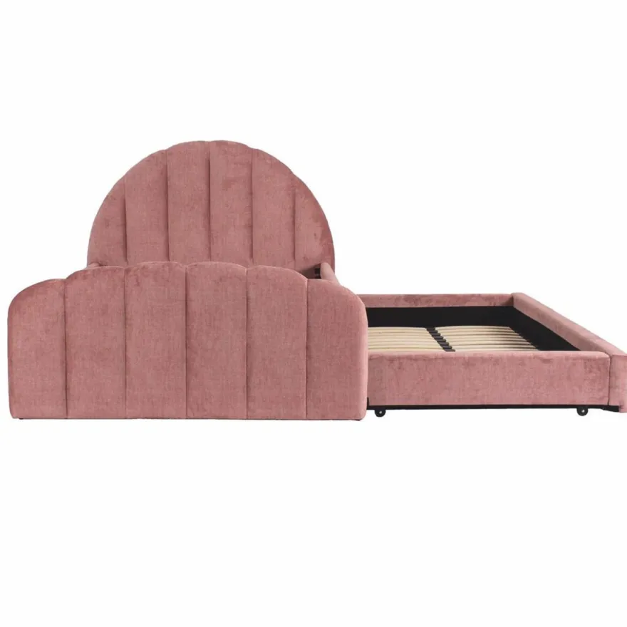Casa Padrino Luxus Doppelbett Rosa 120 x 200 cm - Schlafzimmer Möbel
