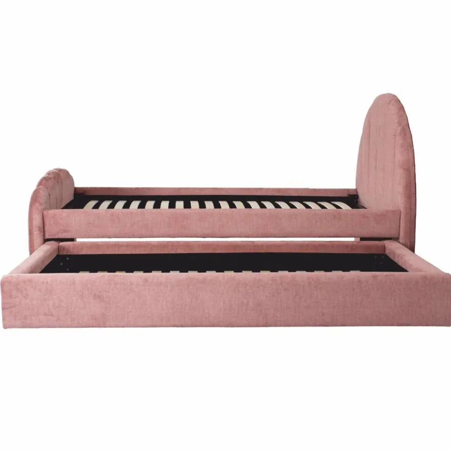 Casa Padrino Luxus Doppelbett Rosa 120 x 200 cm - Schlafzimmer Möbel