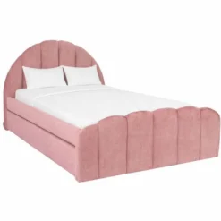 Casa Padrino Luxus Doppelbett Rosa 120 x 200 cm - Schlafzimmer Möbel