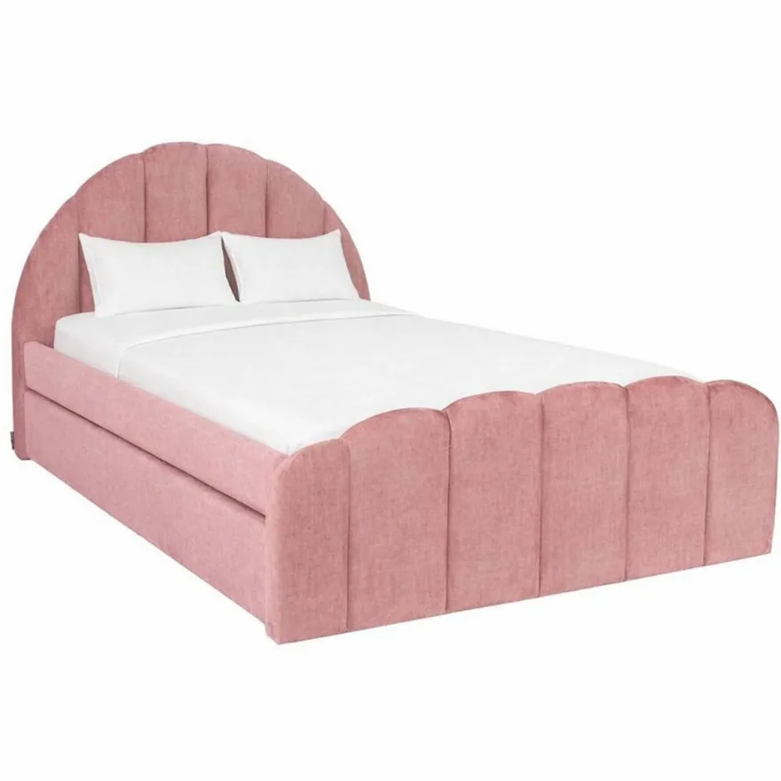 Casa Padrino Luxus Doppelbett Rosa 120 x 200 cm - Schlafzimmer Möbel