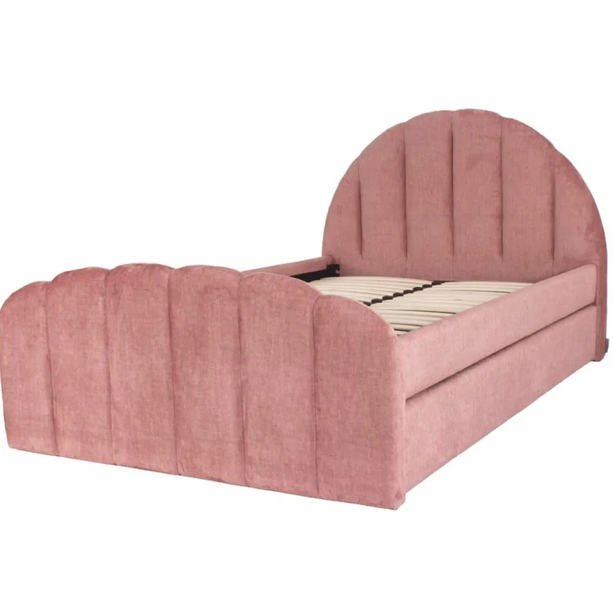 Casa Padrino Luxus Doppelbett Rosa 120 x 200 cm - Schlafzimmer Möbel