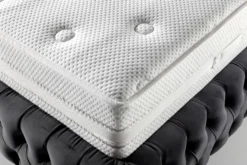 Casa Padrino Luxus Doppelbett Grau / Braun - Verschiedene Größen - Modernes Bett mit Matratze - Schlafzimmer Möbel