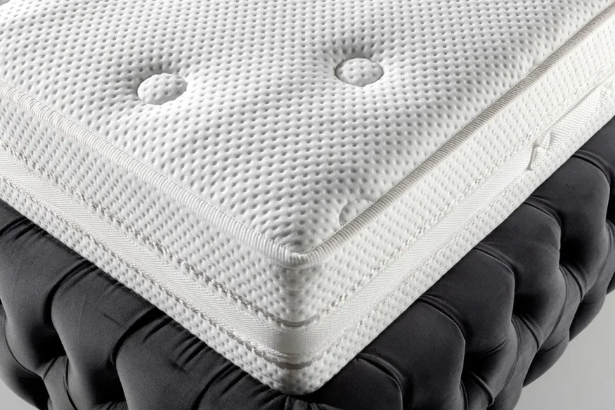 Casa Padrino Luxus Doppelbett Grau / Braun - Verschiedene Größen - Modernes Bett mit Matratze - Schlafzimmer Möbel