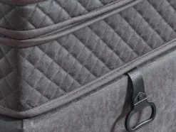 Casa Padrino Luxus Doppelbett Grau / Weiß / Silber 180 x 200 cm - Massivholz Bett mit Kopfteil und Matratze - Schlafzimmer Möbel - Hotel Möbel - Luxus Möbel - Luxus Einrichtung