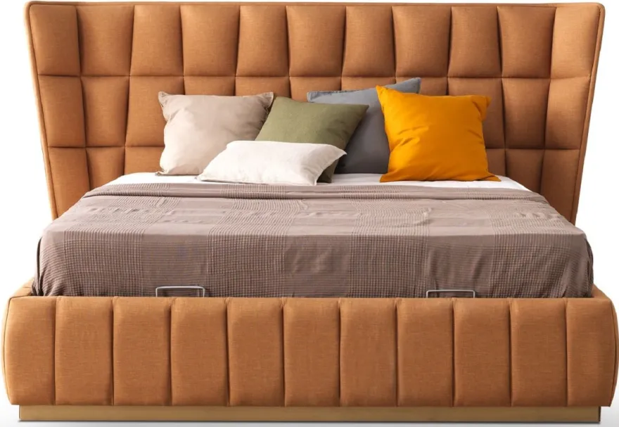 Casa Padrino Luxus Doppelbett Hellbraun / Beige 247 x 214 x H. 126 cm - Massivholz Bett - Schlafzimmer Möbel - Hotel Möbel - Luxus Möbel - Luxus Einrichtung