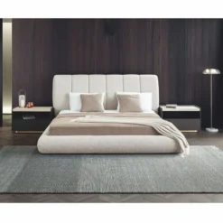 Casa Padrino Luxus Doppelbett Hellgrau 180x200 cm - Schlafzimmer & Hotel Möbel