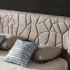 Casa Padrino Luxus Doppelbett Grau / Braun / Kupfer 193 x 225 x H. 115 cm - Massivholz Bett - Schlafzimmer Möbel - Hotel Möbel - Luxus Möbel - Luxus Einrichtung