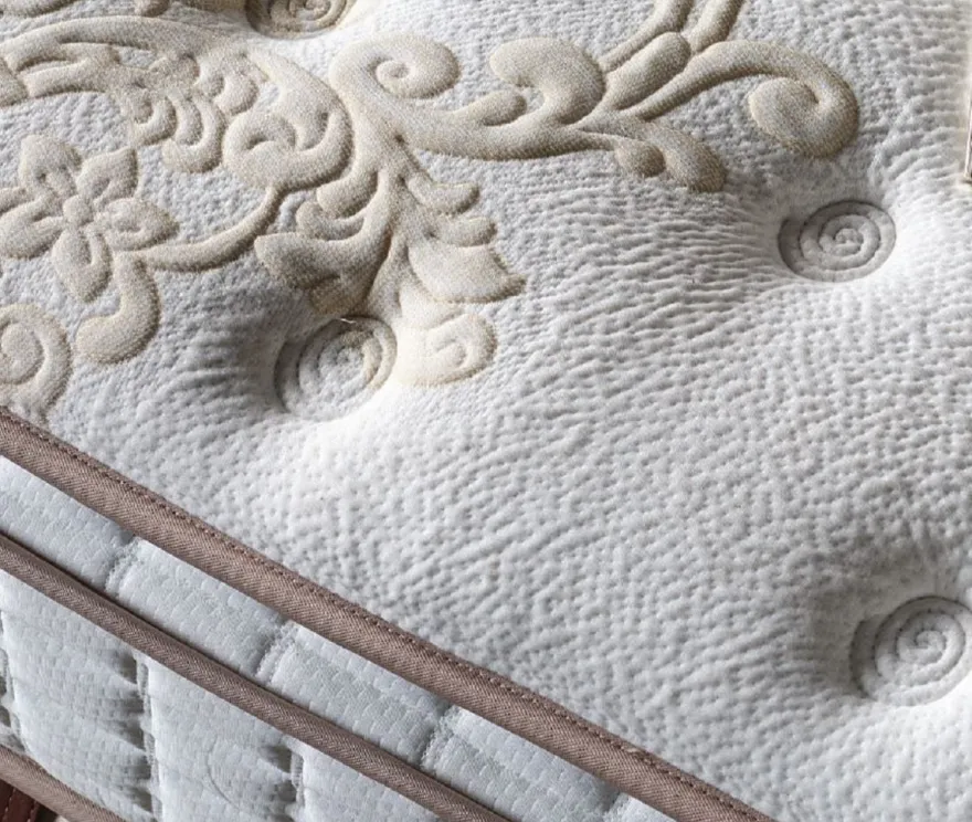 Casa Padrino Luxus Doppelbett Creme / Weiß / Braun 180 x 200 cm - Massivholz Bett mit Kopfteil und Matratze - Schlafzimmer Möbel - Hotel Möbel - Luxus Möbel - Luxus Einrichtung