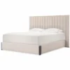 Casa Padrino Luxus Doppelbett Naturfarben / Messing / Schwarzgrau 180 x 210 cm - Schlafzimmer Möbel