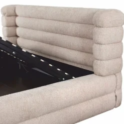 Casa Padrino Luxus Doppelbett Naturfarben 180 x 210 cm - Schlafzimmer Möbel