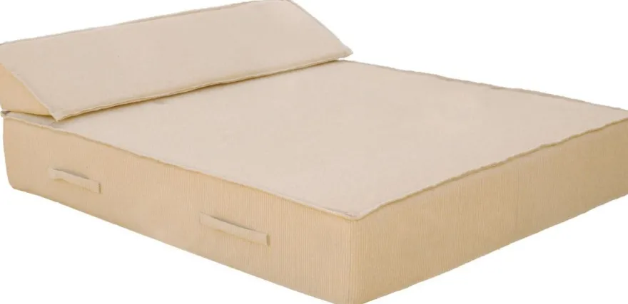 Casa Padrino Luxus Doppel Gartenliege Beige 180 x 160 cm