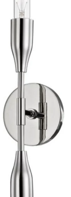 Casa Padrino Luxus Doppel Wandleuchte Silber 12,1 x 8,9 x H. 76,2 cm - Luxus Kollektion