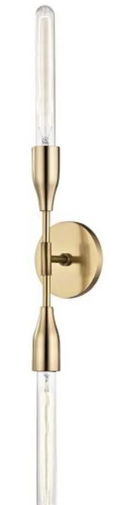 Casa Padrino Luxus Doppel Wandleuchte Antik Messing 12,1 x 8,9 x H. 76,2 cm - Luxus Kollektion