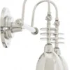 Casa Padrino Luxus Doppel Wandleuchte Silber 46,5 x 26,5 x H. 40,5 cm - Hotel Kollektion