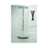 Casa Padrino Luxus Dreh-Ladenvitrine Ø 74 cm H. 187 cm mit LED mit Drehböden - Ladeneinrichtung - Boutique Möbel - Made in Italy